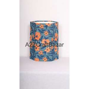 Poubelle élégante hexagonale pliable en carton de papier coton fait main, à ouverture supérieure, imprimée, pour usage intérieur/extérieur et bureau - Product Image 2