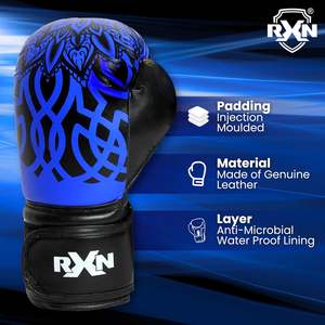 Guantes de Boxeo de Cuero de Primera Calidad, Impermeables, con Cierre, Agarre Completo para los Dedos, Personalizables, para Entrenamiento Internacional - Product Image 5