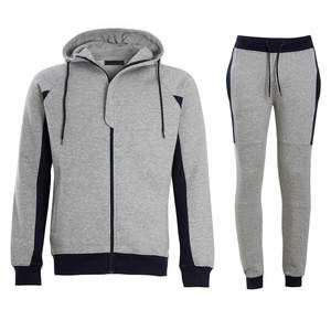 Survêtements pour hommes avec logo personnalisé, haut zippé, ensemble 2 pièces, ensembles de jogging en polaire pour hommes, vêtements de sport pour la salle de sport - Product Image 1
