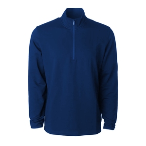 INDEX SPORTS WEAR Sudadera de Forro Polar Verde para Hombre, Cierre de Cremallera de un Cuarto, Corte Regular, Color Sólido, Deportiva, Manga Larga, para Otoño - Product Image 2