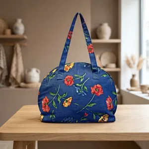 Stylish Luxury Designer Cotton Hand <b>Bags</b> <b>for</b> <b>Women</b> Large Capacity Zipper Closure Unique Patterns Daily Use College <b>Office</b> Travel - Product Image 6