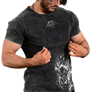 เสื้อยืดลายกราฟิกแขนสั้นคอกลมลายมังกรอนิเมะสไตล์สตรีทแวร์ลำลองวินเทจขายส่งเสื้อผ้าพิมพ์ลาย - Product Image 3
