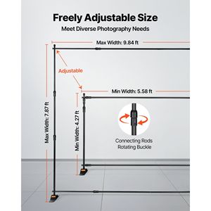 Adjustable 10 X 8 Ft. Step <b>Repeat</b> Backdrop Banner Stand Newest Trade Show Wall Exhibitor Photo Booth BA - Product Image 4