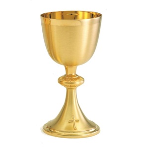 Hot Selling Chalice Shinny Brass Color Also Customized With Etching Design Chalice is handmade high-quality brass church - Product Image 1