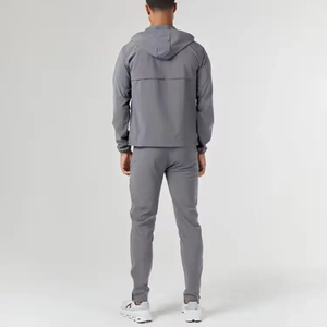 Survêtements coupe-vent pour hommes, vêtements de fitness, survêtement coupe-vent uni avec poches, tissu léger, survêtement de qualité supérieure - Product Image 2