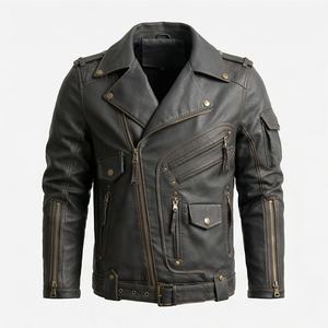 Chaqueta de Motociclista de Cuero Genuino para Hombre de la Mejor Calidad, Nueva Colección de Invierno, Chaquetas de Motocicleta con Protecciones Desmontables Personalizadas - Product Image 1