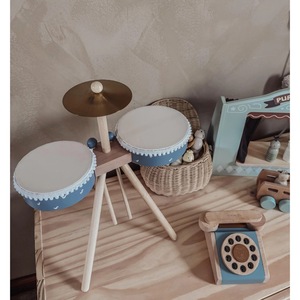 Juego de Batería de Madera Personalizado para Niños con Nombre, Diseño de Estrellas Azules Cooper, Organizador de Juguetes con Soporte, para Uso en el Dormitorio - Product Image 5
