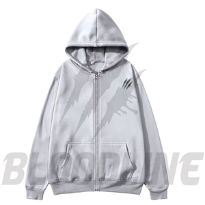 Sudadera con Capucha Amarilla Unisex Bloodline para Invierno, Cierre de Cremallera, Corte Regular, Color Sólido, Casual, con Bolsillo Frontal, Transpirable, de Forro Polar, Estilo Hip Hop - Product Image 3