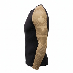 T-shirt de compression respirant à manches longues pour hommes, vêtements de sport à séchage rapide, fabricant OEM - Product Image 3