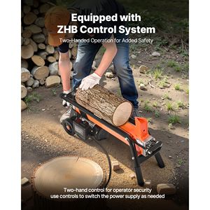 1500W 15 Amp Electric Log Splitter 6.5 Tons Portable Firewood Crushing Machine with 6\" Wheels Electric <b>Wood</b> <b>Crusher</b> - Product Image 4