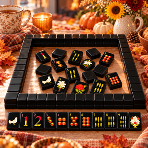 Nouveauté : Ensemble de jeu de Mahjong américain de 160 pièces, design personnalisé imprimé, ensemble de Mahjong occidental en acrylique pour les rencontres de club - Product Image 5