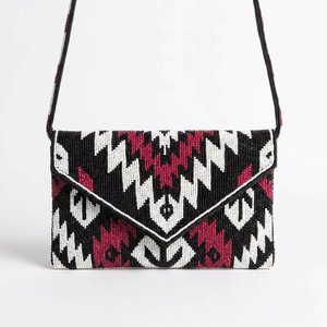 Bolso Bandolera Artesanal con Cuentas de Criaturas Marinas, Elegante y Lujoso, con Diseño de Peces, Bolso de Hombro con Solapa, Venta al Por Mayor - Product Image 2