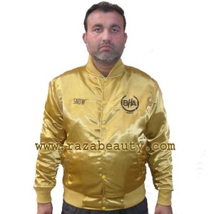Veste de baseball en satin personnalisée de haute qualité, respirante, avec logo d'équipe sportive, pour hommes - Product Image 6