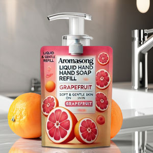 Recharge de savon liquide pour lavage des mains de marque privée, parfum rafraîchissant de pamplemousse, biologique et écologique, 4 oz, fabriqué aux États-Unis, logo personnalisé - Product Image 3