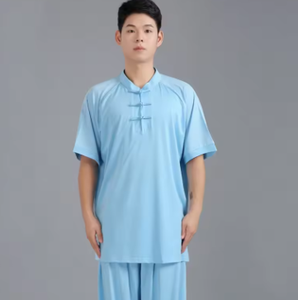 ชุดกังฟูสีดำสำหรับผู้ชาย ทรงหลวม ระบายอากาศได้ดี ผลิตจากโพลีเอสเตอร์ เหมาะสำหรับผู้ใหญ่ - Product Image 6