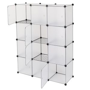 Scaffale a 12 cubi bianco, libreria e mobile contenitore per giocattoli, per armadi e organizzazione domestica, scaffalature di YF - Product Image 6