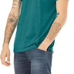 Camisetas de Hombre de Alta Calidad, 100% Algodón Orgánico, Cuello Redondo, Antiarrugas, Ecológicas, Transpirables, con Estampado Digital Personalizado, Color Sólido - Product Image 5