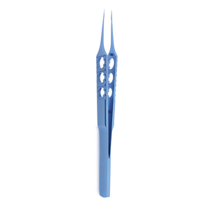Vente en gros de forceps manuels Hoskin de haute qualité certifiés CE, à pointe angulaire, en acier inoxydable bleu, pour micro-suture chirurgicale - Product Image 1
