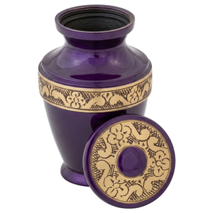 Urnas de Cremación para Adultos de Latón con Acabado en Color Verde, Duraderas, Doradas con Bandas Grabadas, Capacidad de 200 Pulgadas Cúbicas, Diseño Personalizable - Product Image 4