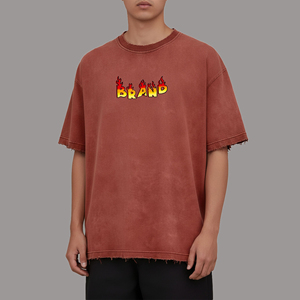 100% Cotton Heavyweight Oversized Men's Long Length T-<b>Shirt</b> Custom Print Digital Printing Breathable Anti-Pilling High Quality - Product Image 3