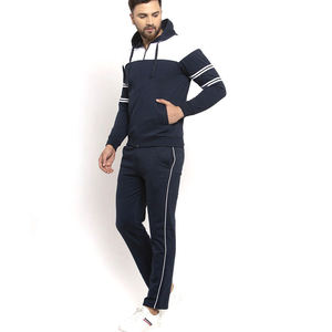 Chándal con Capucha para Hombre, Diseño Color Block en Blanco y Negro, Cierre de Cremallera, Manga Larga, Estilo Casual para Otoño, con Bolsillos Laterales, Corte Regular - Product Image 5