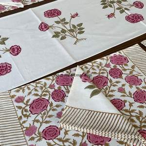 แผ่นรองจานและผ้าเช็ดปากพิมพ์ลายด้วยมือ - ซื้อแผ่นรองจานพิมพ์ลายตามสั่ง, ผ้าปูโต๊ะวาดลายด้วยมือ, แผ่นรองจานและผ้าเช็ดปากลายพิมพ์ด้วยมือแบบสำเร็จรูป - Product Image 5