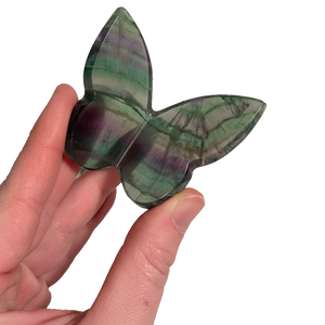 Mariposa de cristal de alta calidad, mariposa voladora de fluorita, piedra curativa, alas talladas en 3D, decoración para el hogar, mayorista - Product Image 6