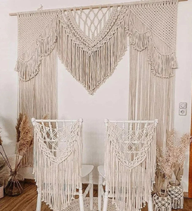 Décoration murale de luxe, grande toile murale bohème faite à la main en macramé pour cérémonie, fête, décoration de la maison - Product Image 1