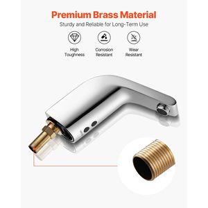 Rubinetto Automatico con Sensore di Movimento per Lavabo Bagno, Monoforo, Acqua Fredda, Senza Contatto, a Batteria, per Doccia e Vasca - Product Image 6