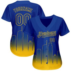 Custom Women <b>Baseball</b> Jersey Sublimated Print Moisture Wicking V-Neck Short Sleeve Fitted Adult Team Name Number Gradient Color - Product Image 1