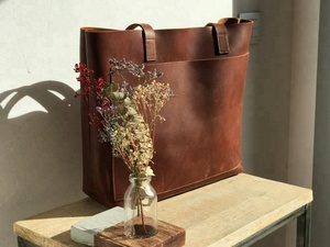 Sac fourre-tout en cuir véritable pour femme, grande capacité, sac à main, sac à bandoulière, sac de shopping, sac de travail, sac de voyage, vente en gros - Product Image 2