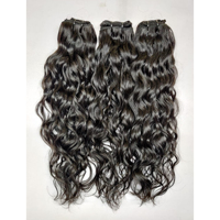 Cheveux humains indiens vierges Remy de qualité 12A, cuticules alignées, style ondulé naturel, double tirage, tissage de cheveux, toutes les couleurs disponibles