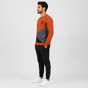Construction légère Coupe athlétique confortable Détails côtelés Sweat-shirt de sport pour homme Tissu respirant en polyester et coton - Product Image 3