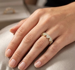 Nuevo Diseño 2026 Anillo de Diamantes en Forma de Corazón Chapado en Oro de 925 Plata de Ley con Diamantes Cultivados en Laboratorio en Oro Amarillo Sólido de 10K/14K - Product Image 6