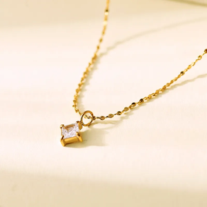 สร้อยคอทรงเรขาคณิตสำหรับผู้หญิง ทำจากสแตนเลส 304 ชุบด้วยทองคำแท้ 18K - Product Image 3