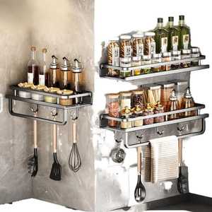 3 Tier Corner Wooden Spice <b>Rack</b> Organizer Tiered Step Kitchen Countertop Seasoning Bottle Holder Pantry Jar Storage Display - Product Image 3