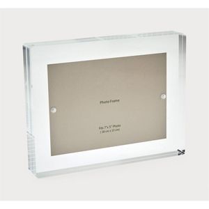 Premium Frameless <b>Acrylic</b> <b>Block</b> Photo Frame Transparent Magnetic Picture Frame for Home Decor Desktop Crystal Clear Sign Stand - Product Image 6