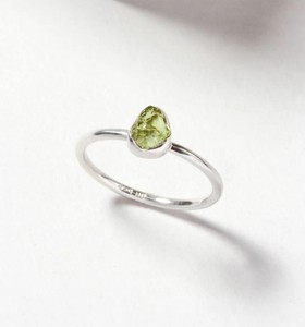 Raw Peridot Gemstone <b>Ring</b> Jewelry - Women Birthstone Handmade <b>Rings</b> - Stackable Wholesale <b>Ring</b> - Product Image 1