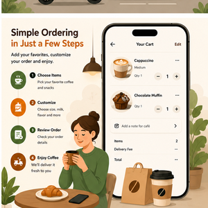 Application mobile de livraison de café intelligente, gestion des commandes de café pour les clients, livraison instantanée, compatible Android, iOS et web - Product Image 4