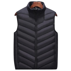 <b>Men's</b> Winter Quilted Sleeveless Puffer Vest Stand Collar Zipper Closure Windproof Casual Outwear Thick Polyester Fiber Filling - Product Image 6
