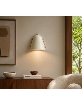 Applique murale en laiton pour éclairage extérieur LED 110-240V, support en aluminium en forme d'éventail - Product Image 5