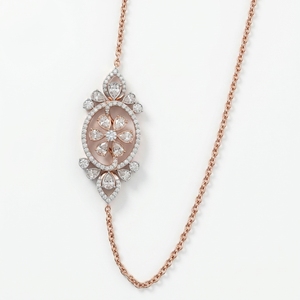 Fancy Lab Grown Diamond Necklace in 9K Rose Gold | 2.70 CT Women's Fine Jewelry - Product Image 1