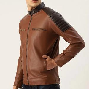 Blouson en cuir imperméable pour homme 2026 avec col montant et logo frontal, couleurs personnalisables, style urbain, veste d'hiver - Product Image 3
