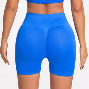 Custom Logo Yoga <b>Shorts</b> High Waist Scrunch <b>Seamless</b> Gym <b>Shorts</b> for Women Fitness Apparel OEM Supply - Product Image 2