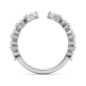Bague en diamant de laboratoire 1,41 carats, taille brillant rond, or blanc 9 carats, bijoux classiques pour femmes, mariage - Product Image 4