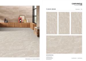 Azulejos de Porcelana Esmaltada con Superficie Tallada Arquitectónicamente, 600x1200mm, Formato Grande, para Pisos y Paredes en Proyectos de Interiores - Product Image 4