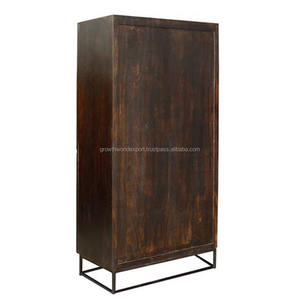 Ancient Wabi Sabi Style Solid Wooden Dining Cabinet Light Luxury <b>Retro</b> New Floral Carving with Wardrobe Storage - Product Image 2