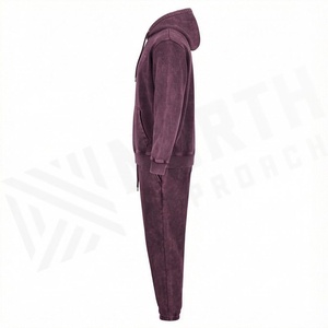 Chándal Clásico con Efecto Ácido, Teñido Único, Tacto Suave, Tela Elástica de Alta Calidad, Ropa Deportiva para Hombre, Gimnasio, Fitness, Streetwear - Product Image 3
