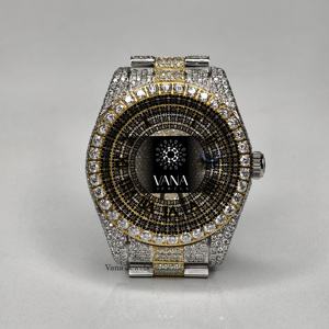 Vana Jewels Luxury Iced Out Moissanite <b>Watch</b> for <b>Men</b> Automatic Mechanical Movement Custom Stainless Steel Diamond <b>Wrist</b> <b>watch</b> - Product Image 6