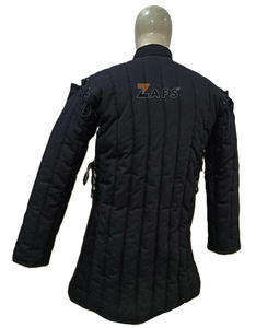 Gambeson rembourré médiéval à manches longues, manteau Aketon, veste longue en coton, costume d'armure de chevalier fait main, fermeture à boucle - Product Image 3